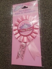 Princess Happy Birthday Ribbon Award