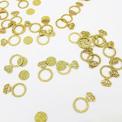 Gold Wedding Confetti, 100 Pcs I DO Engagement Confetti, Bridal Shower Decoratio
