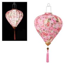 Floral Hanging Lantern Cloth Lantern Chinese New Year Festival Outdoor Decor