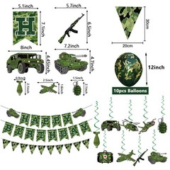 Army Birthday Party Decorations Camouflage Decoration Set Military Themed Hap…