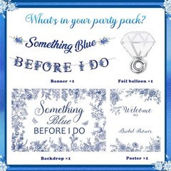 Something Blue Before I Do Bridal Shower Decorations, Blue Bachelorette Weddi…