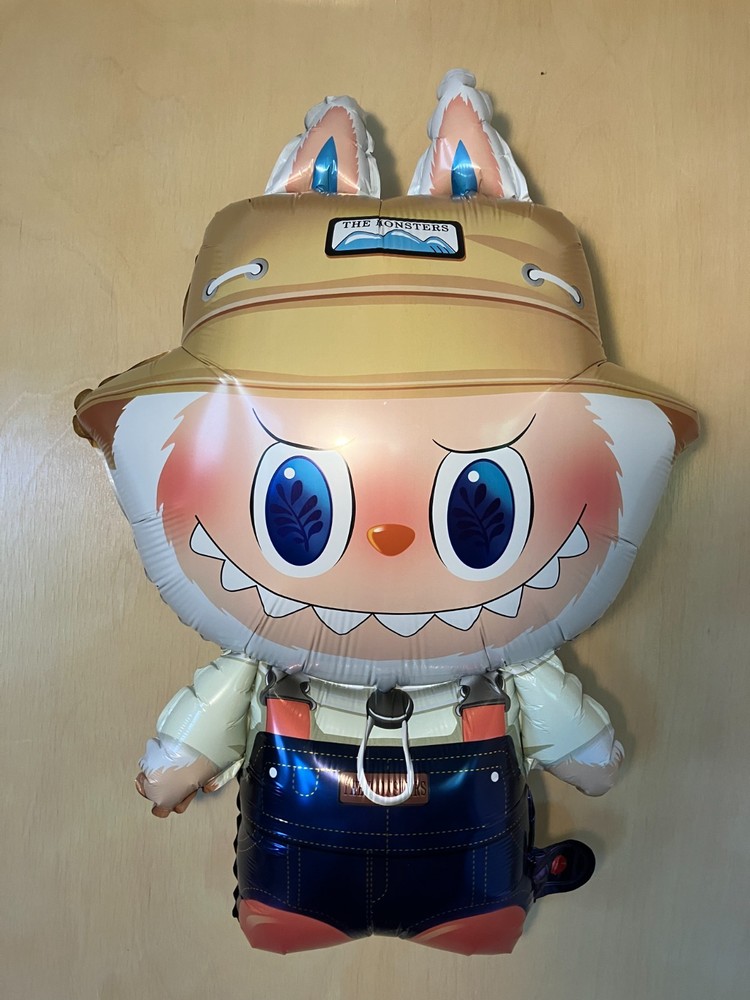 30X20 inch Labubu Monster big FOIL BALLOON explorer fisherman hat party decor