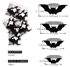 Halloween Bats Decoration PVC 3D Realistic Horror Bat Wall Decal Wall Sticker