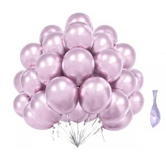 50pcs 12″ Multicolor Latex Metallic Balloons Foil Letter Balloon for Party Décor
