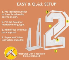 Elegant 4FT Light Up Number Sculpture – Perfect for Class of 2026 Celebrations