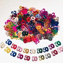 50 PCS Multi-Color 50th Birthday Wedding Anniversary Event Confetti 1.5 oz