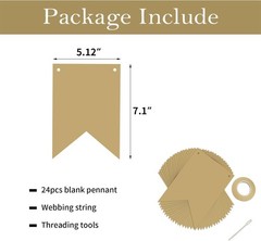 Customizable Beige Swallowtail Flags – 24 DIY Banners for Every Celebration
