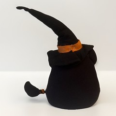 FANCY WITCH DOLL BLACK ORANGE 18”