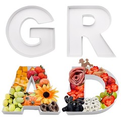 1 PCS 12 Inch Fillable Cardboard Letters Grad Charcuterie Tray Large
