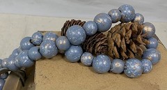 Handcrafted Farmhouse Wooden Decorative Beads Garland, Table Tray Boho Wood