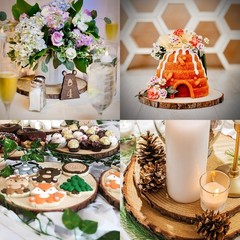 Set of 10 Medium 9-11″ Wood Slices for Centerpieces! Wedding and Baby Shower …