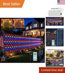 Waterproof 240 LED Net Lights – Red White Blue & Warm White for Every Occasion