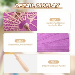 Paper Parasol Umbrellas for Weddings and Events 23.6 Inches Multicolor Sturdy…
