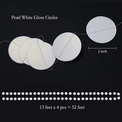 White Circle Garland White Party Decorations Winter Wonderland Hanging Streamers
