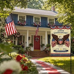 Celebratory 250th Anniversary Eagle Flag – Polyester Outdoor Decor
