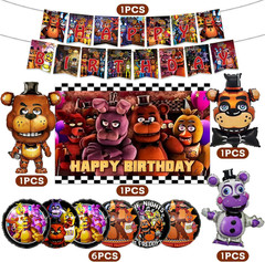 Freddy’s Party Decorations,11Pcs Freddy’s Birthday Party Supplies Set Include Fr