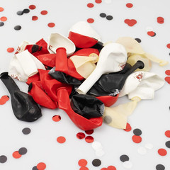 75 Pack Graduation Party Decorations Balloons Set – 12 Inch Black Red Confetti G