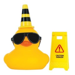 Rubber Duck for Jeeps Car Dashboard Decoration,Funny Squeaky Duck with Road