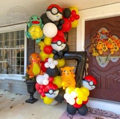 111 Piece cartoon Pikachu theme ballon arch set for birthday parties And More