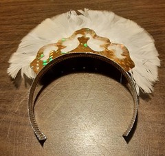 5 Happy New Year Headband Fearther Swing Tiaras White And Black Feathers