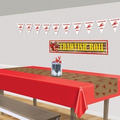 Beistle Crawfish Kraft Paper Table Random Red Crawfish Print For