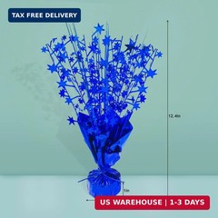 6 Pcs Metallic Foil Star Burst Table Centerpieces Patriotic Decoration for Weddi