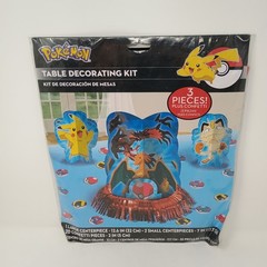 POKEMON Table Decorating Kit 3pc + Confetti NEW Pikachu Meowth Charizard 2014