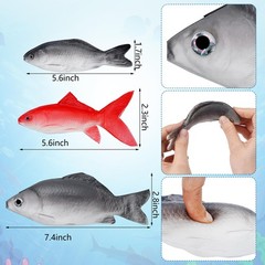 6PCS Fake Fish Artificial Halloween Mode Sea Fish for Kitchen Home Market Dis…