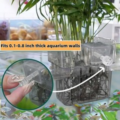 ARREBOL 2 Pack Clear Aquarium Plant Holder Top Hanging Fish Tank Plant Holders F