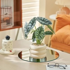 8 PCS 8 Inch Round Mirror Centerpieces Acrylic Circle Wall Tray Party Decor
