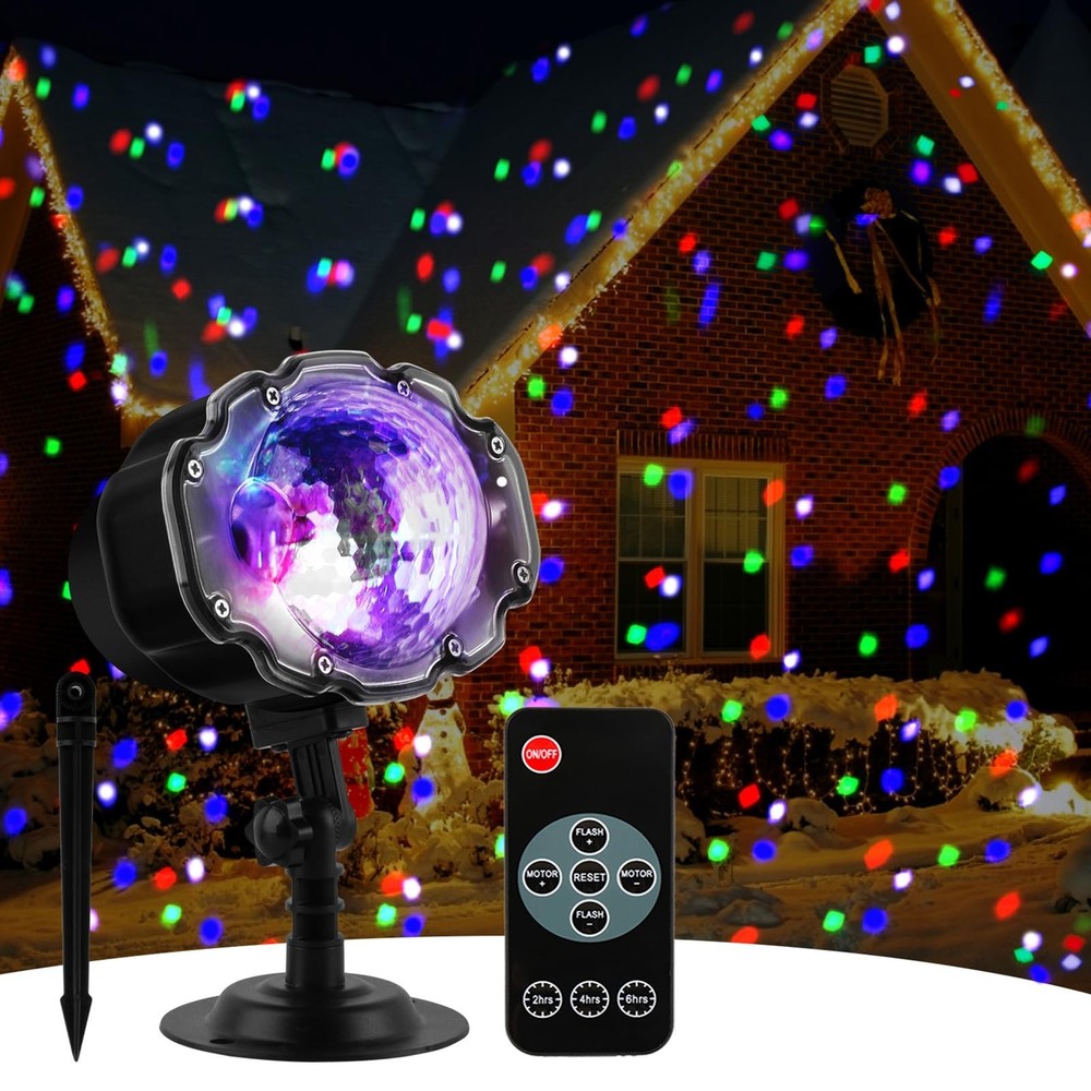 Christmas Snowfall Projector Lights, Multi Colors Holiday Lights with Remote …