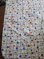 Patriotic Decorations Patriotic Bow, Tinsel Star, Tablecloth, Window Clings…..