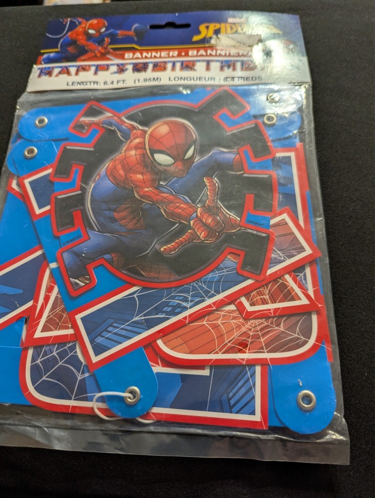 Original Spiderman Marvel Happy Birthday Banner 6.4 Feet Birthday Party Supply