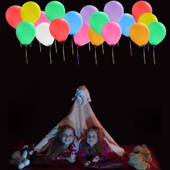 LED Balloons Flashing, 32 Pack, 8 Colors Light Up Balloons, Lasts 12-24 Hours…