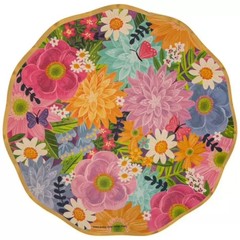 Deep Scalloped Floral All Occasion Disposable Tableware Paper Plates and Napkins