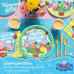 Officially Licensed Peppa Pig Birthday Party Supplies – Serves 16 Guests – Co…