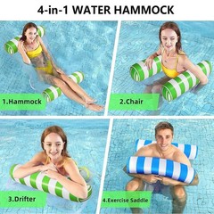 Inflatable Pool Hammock Float 2-Pack, Multi-Purpose Water Hammock for Adults …