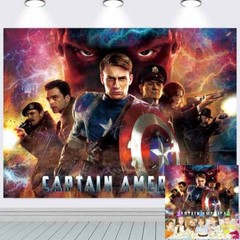 Captain America Birthday Backdrop Banner Poster Vinyl Party supplies 7x5ft