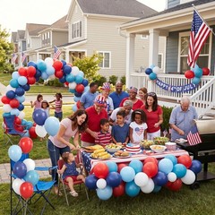 Red Blue White Balloons, 60 PCS 12 inch Navy Light Blue Red and White Balloon…