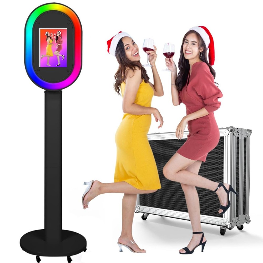 Portable Photo Booth for iPad 10.2″ 10.5″ 10.9″ 11″ 12.9″ 13″ RGB Ring Light