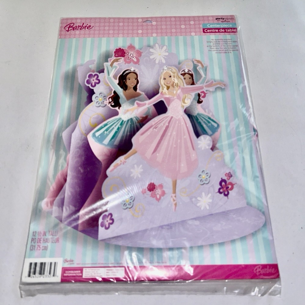 Hallmark Barbie Ballerinas Centerpiece Birthday Party 12 1/2″ NIP