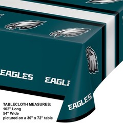 Philadelphia Eagles Plastic Tablecloths, 3-Count Party Table Covers