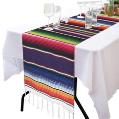 Mexican Serape Table Runner + Banner for Cinco de Mayo Party Fiesta Day of Deat