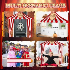 Preboun 3 Pcs Circus Tent Decorations Carnival Theme Party Red White