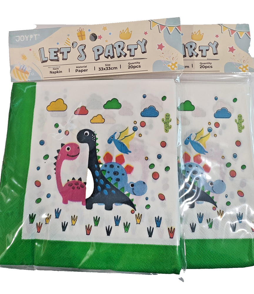 Birthday Party Napkin Handkerchief Dinosaurs Cartoon Decorations Celebration