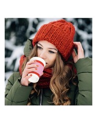 60 Pieces Disposable Coffee Cup Sleeves Corrugated, Coffee Cup Sleeves Holder