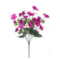Flexible Stem Artificial Hibiscus Silk Flower for Outdoor Porch Decoration