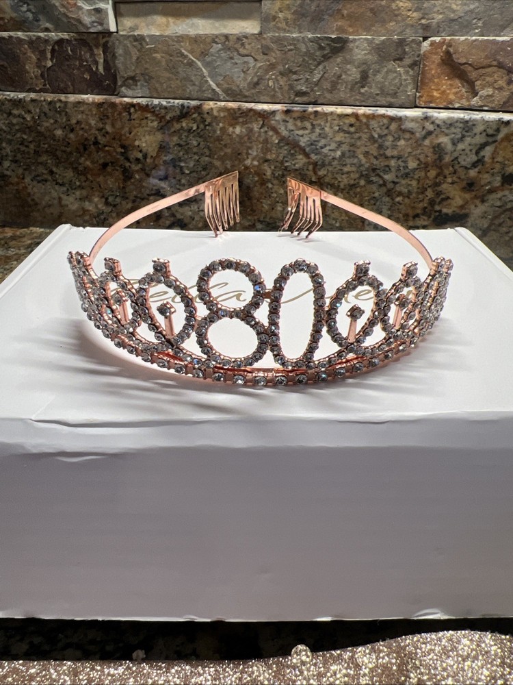Bella Meri Happy 80th Birthday Set, Tiara,candles, Sash, Birthday Decor For Cake