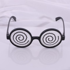 Creative Gift for Kids&Adults Vertigo Pattern Glasses Plastic Glasses Suppli