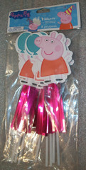 Peppa Pig Theme Birthday Party Decorations, 8 Wands, 32 mini Hats (B114)